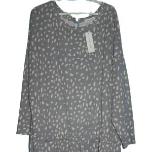 Gilli Long Sleeve Polka Dot Romper 3X NWT